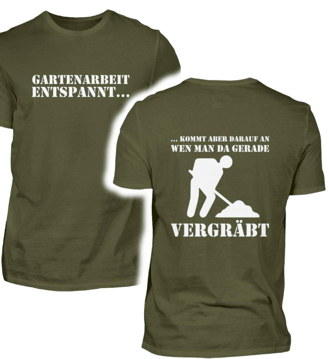 Gartenarbeit entspannt (Front- & Rückendruck) - Herren Shirt - PflanzenFan