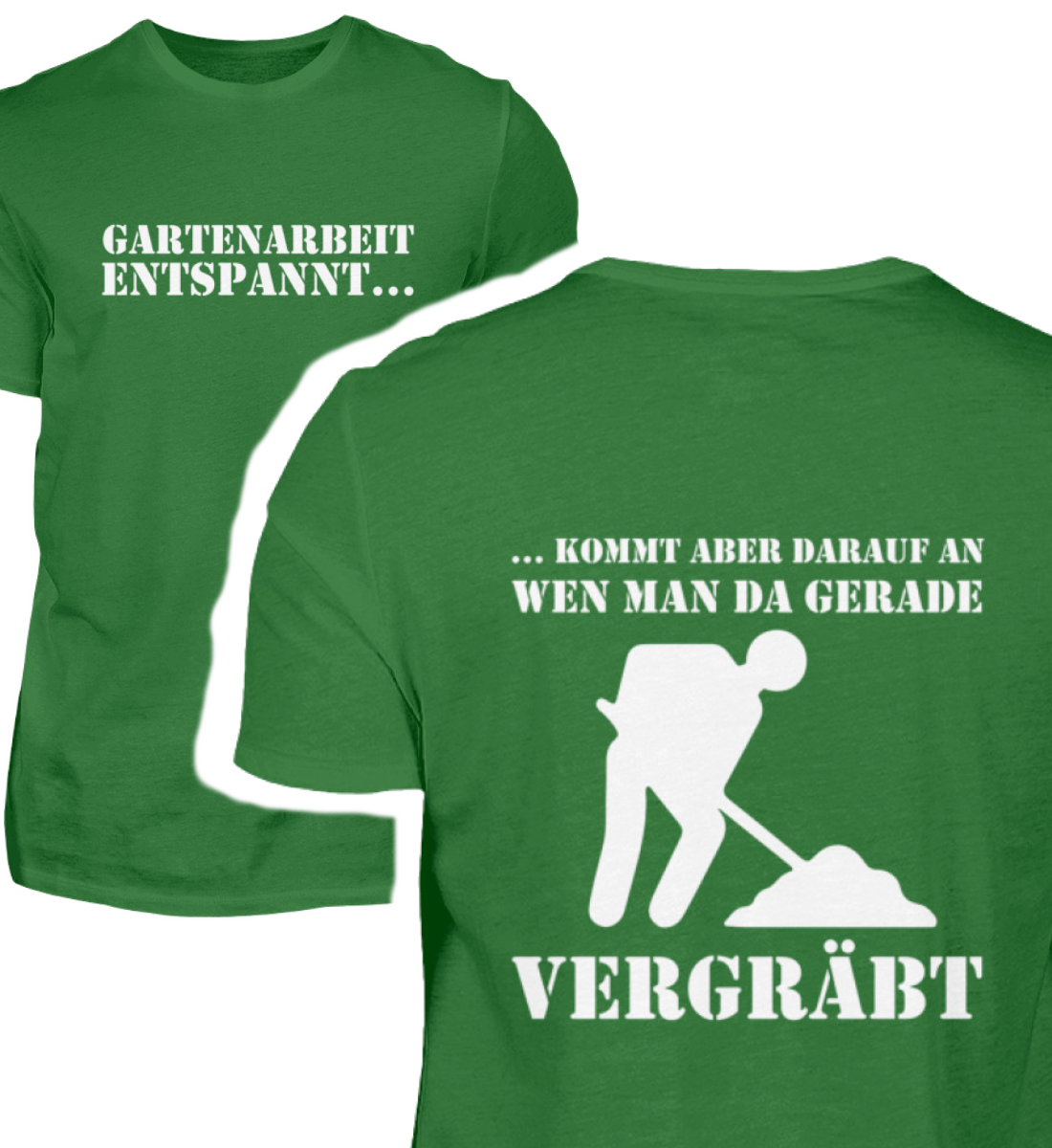 Gartenarbeit entspannt (Front- & Rückendruck) - Herren Shirt - PflanzenFan