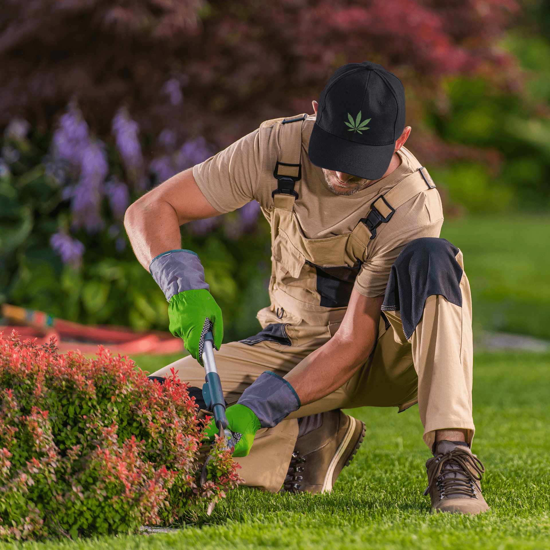 Hanfblatt - Organic Baseball Kappe mit Stick - PflanzenFan
