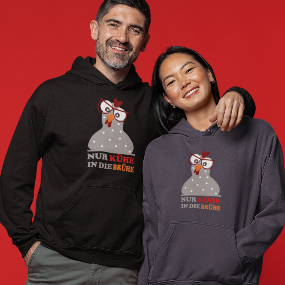 Nur Kühe in die Brühe - Unisex Organic Hoodie