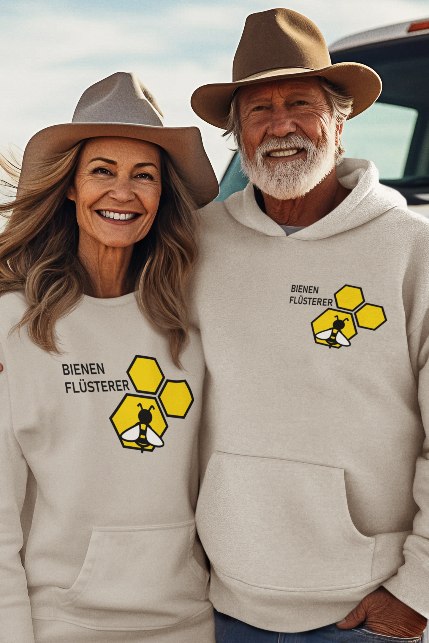 Bienen Flüsterer - Brusttaschendesign - Unisex Organic Hoodie