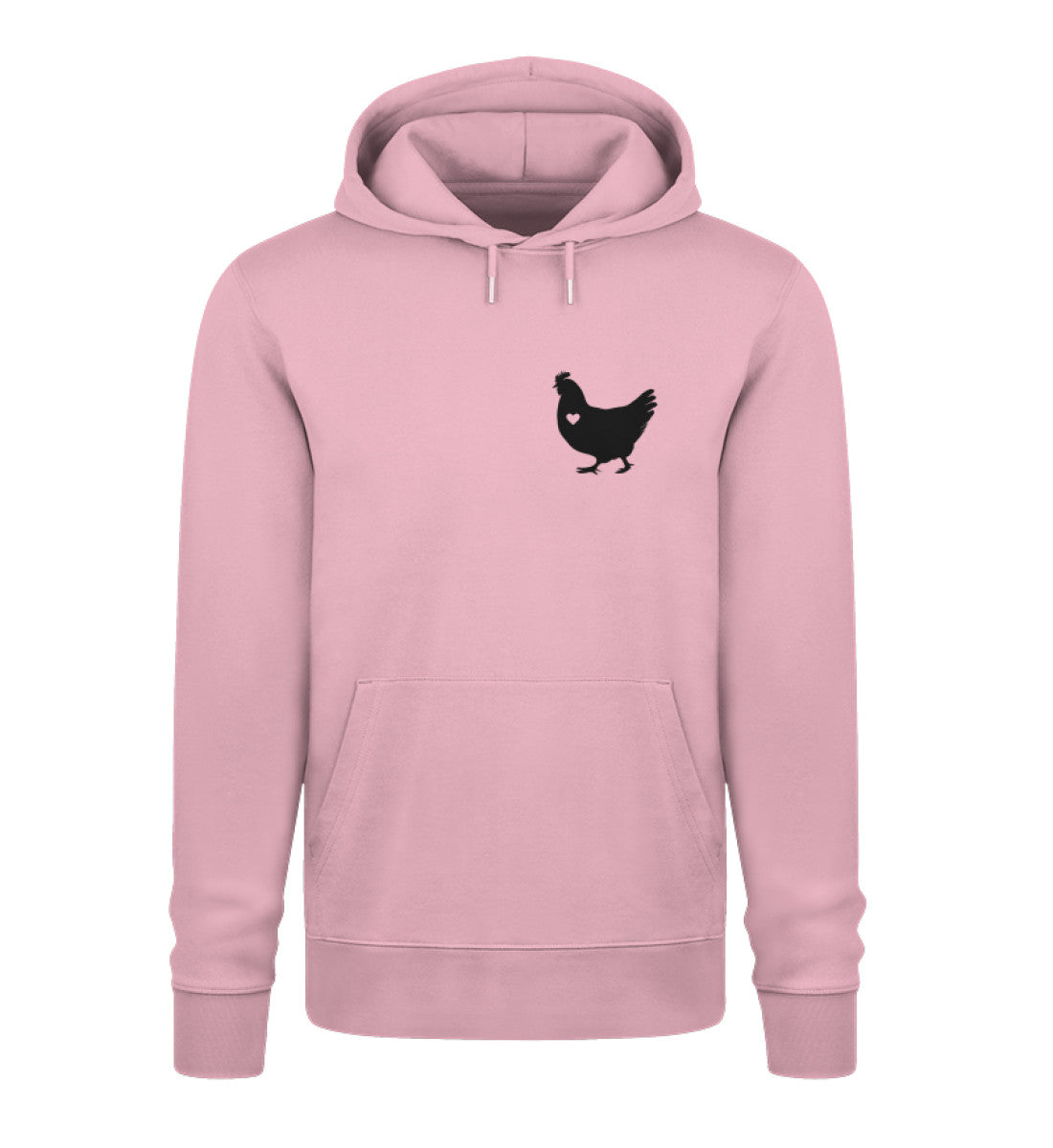 Hühnerliebe - Brusttaschendesign Unisex Organic Hoodie