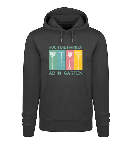 Rake up the rakes in the garden - Organic Unisex Hoodie