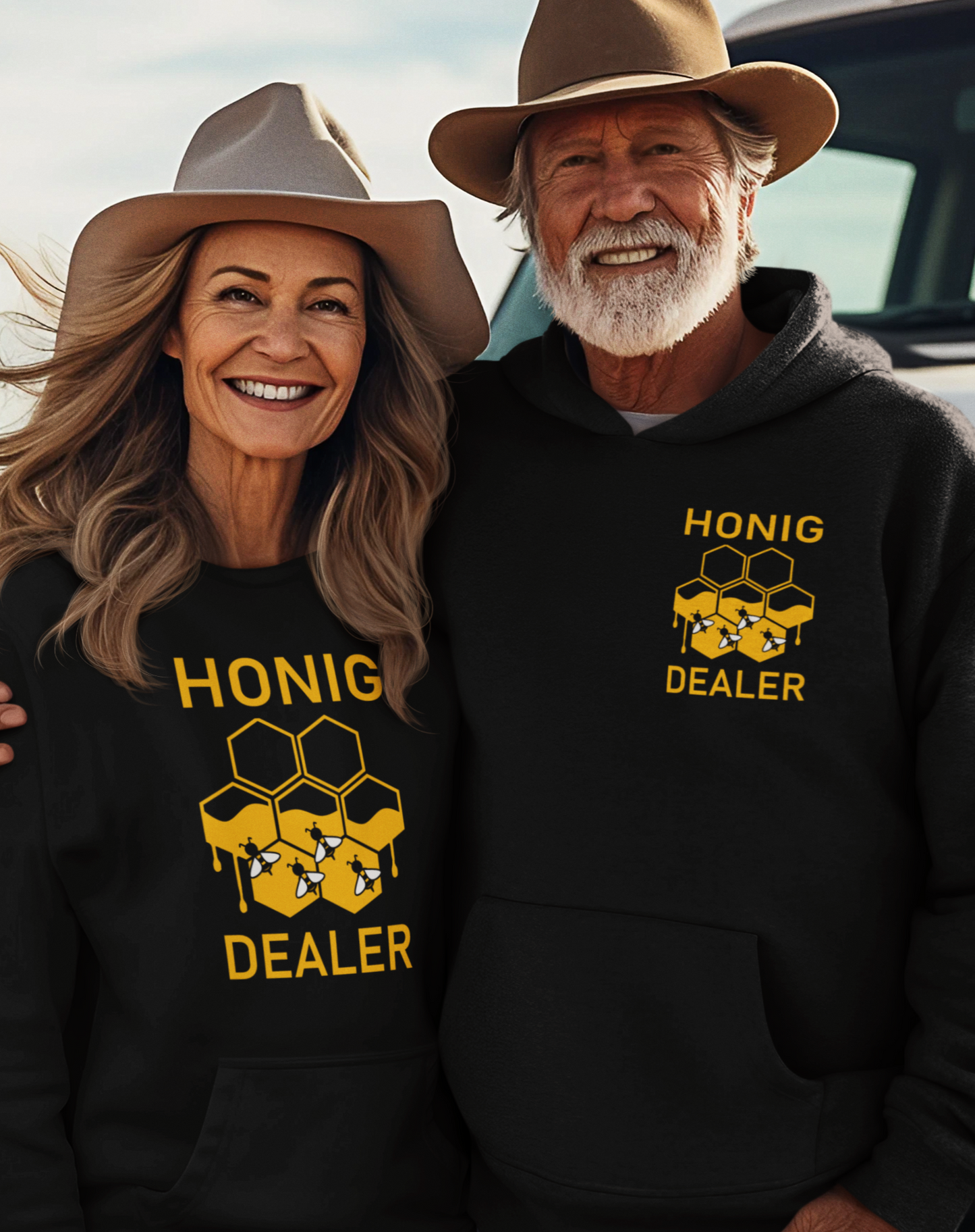 Honig Dealer - Chest Pocket Design - Unisex Organic Hoodie