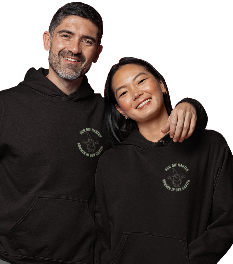 Nur die Harten kommen in den Garten - Organic Unisex Hoodie