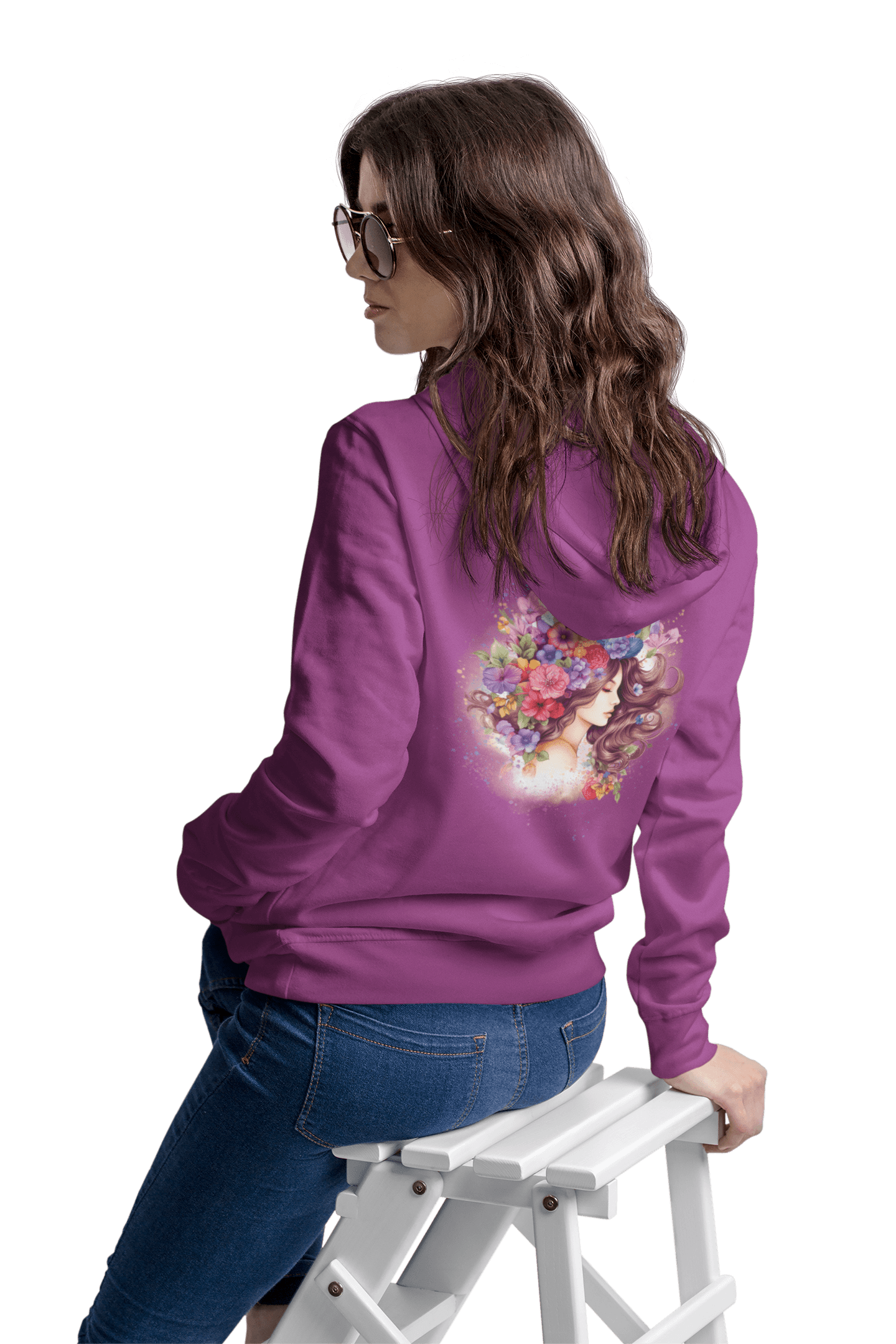 Blumenprinzessin (Rückenmotiv) - Unisex Hoodie - PflanzenFan