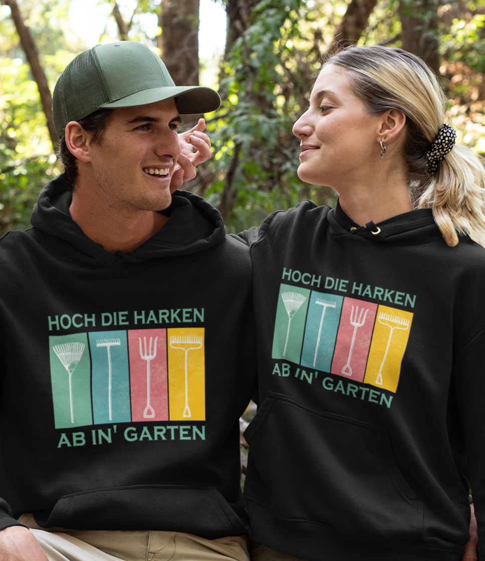 Hoch die Harken ab in' Garten - Organic Unisex Hoodie