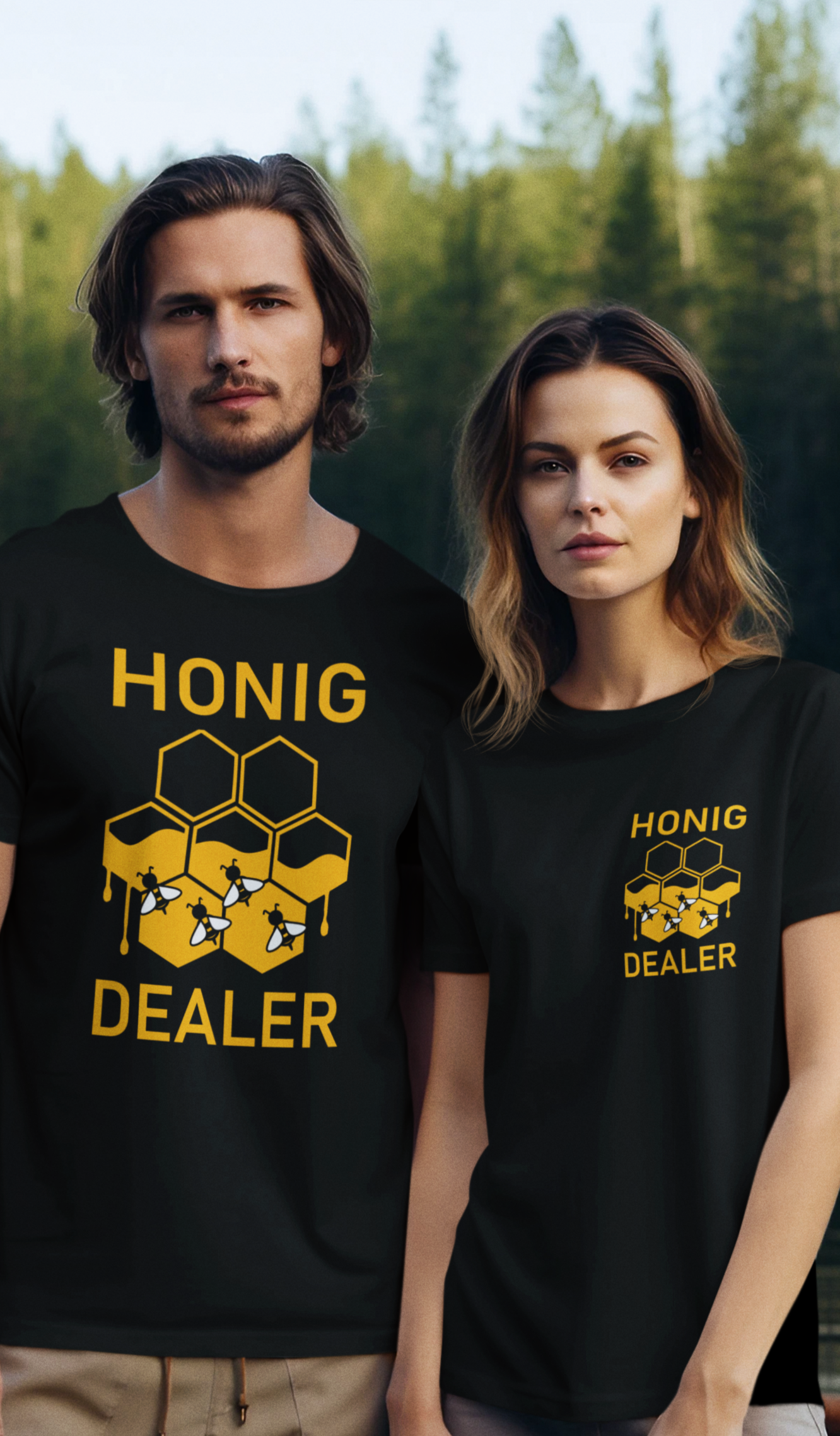 Honig Dealer - Brusttaschendesign - Unisex Premium Organic Shirt