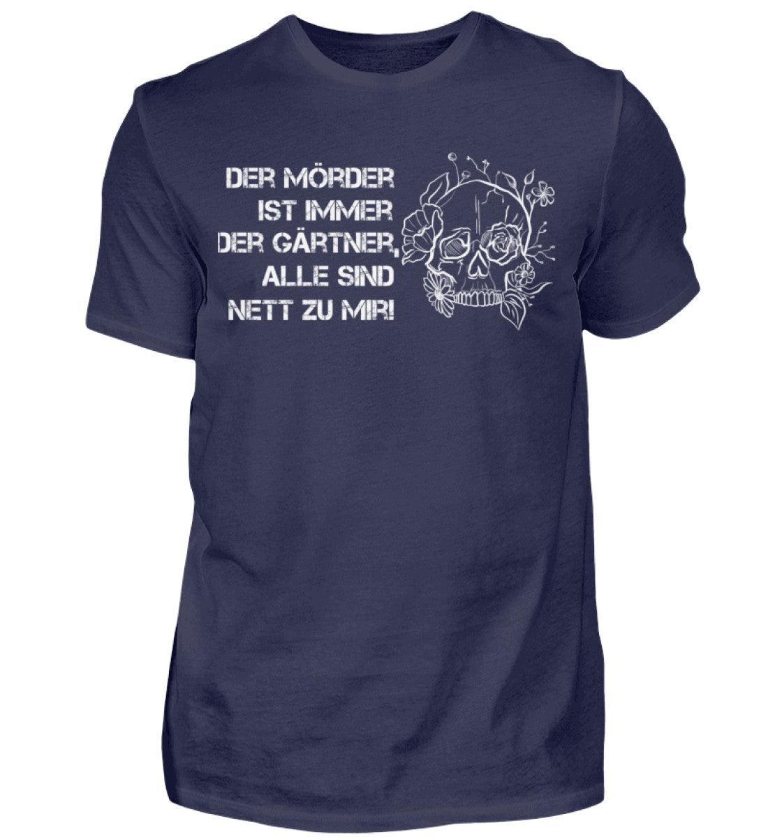 Der Mörder ist immer der Gärtner - Unisex Shirt - Navy